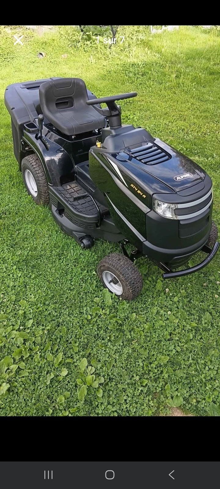 Tracteur tondeuse Alpina neuf!, Enlèvement, Bac de ramassage