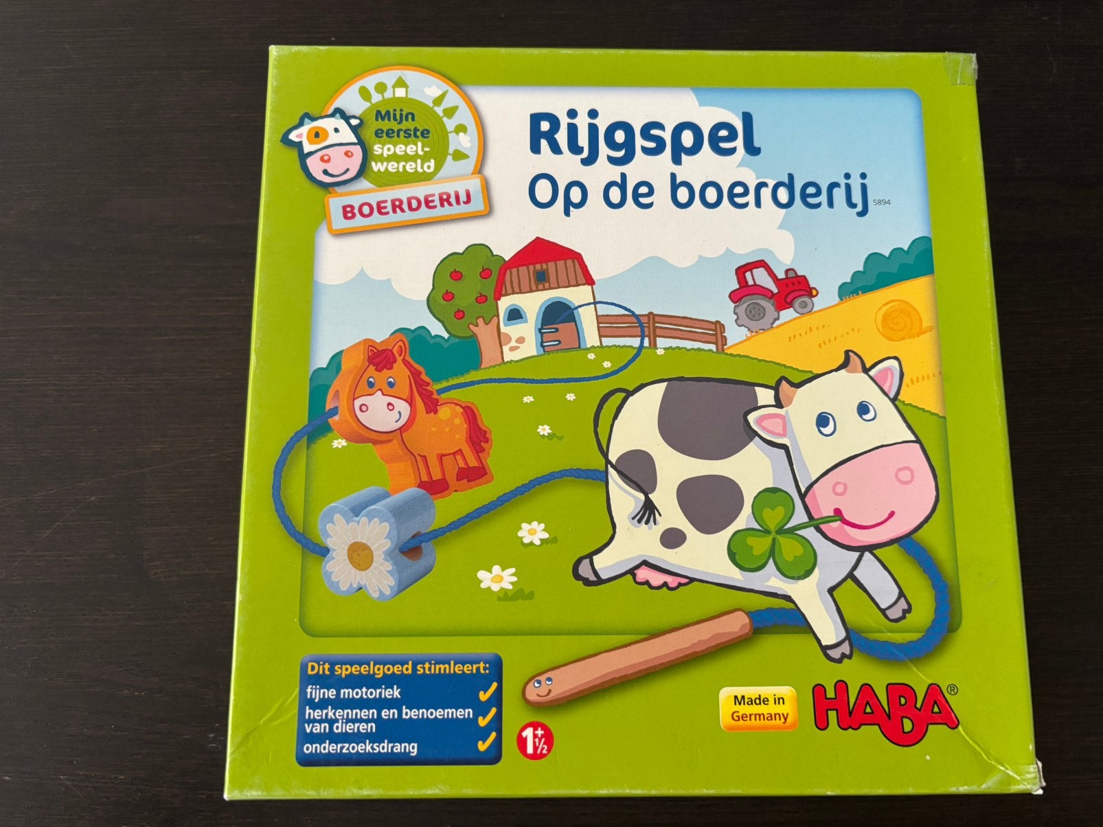 Haba - Rijgspel Op de boerderij, Enfants & Bébés, Jouets | Éducatifs & Créatifs, Comme neuf, Enlèvement