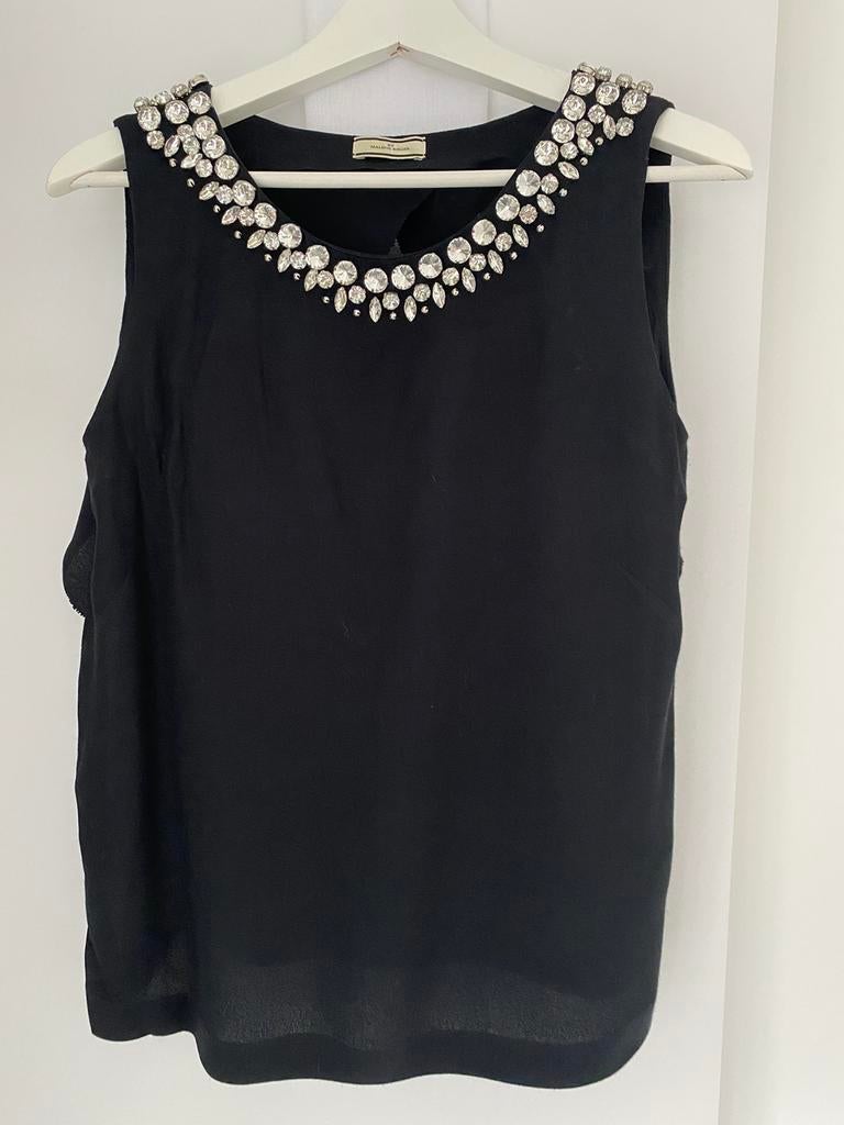 By Malene Birger top met strassen - maat 36, Kleding | Dames, Zwart, Ophalen of Verzenden, Zo goed als nieuw, By Malene Birger