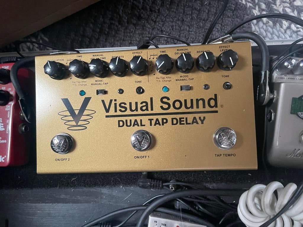 Visual sound dual tap delay, Enlèvement ou Envoi, Comme neuf, Delay ou Écho