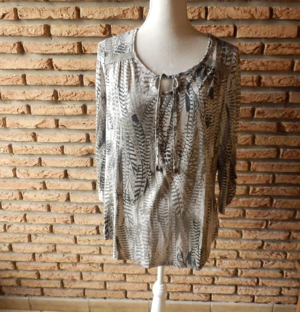 (6) -blouse femme t.42 grise - armand thiery -, Kleding | Dames, Maat 42/44 (L), Ophalen of Verzenden, Zo goed als nieuw, Grijs