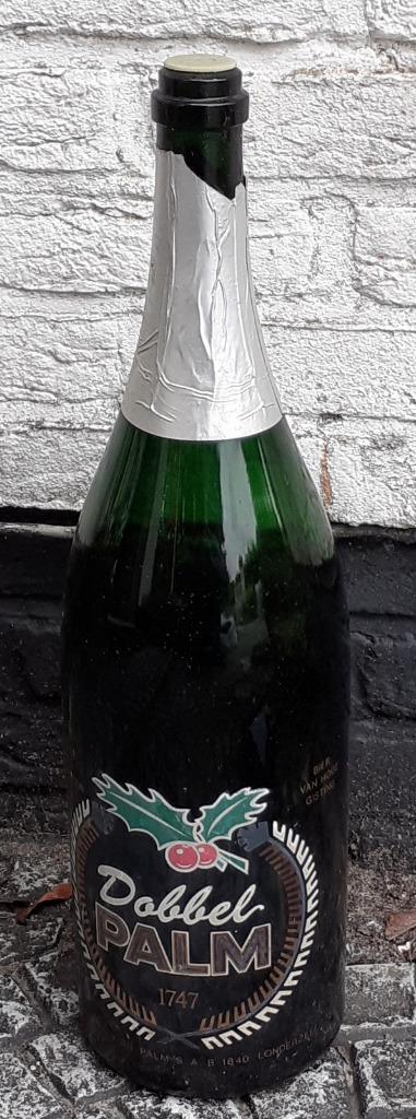Grote fles Palmbier, 3 L , leeg, Verzamelen, Biermerken, Ophalen, Gebruikt, Flesje(s), Palm