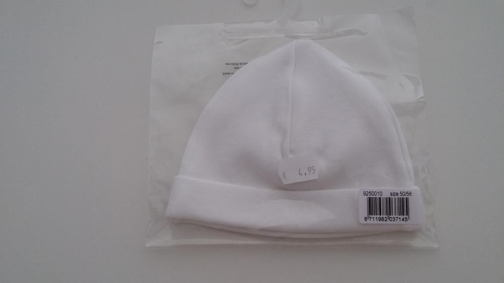 Nouveau bonnet blanc taille 50-56 de Dreamland, Neuf, Garçon ou Fille, Enlèvement ou Envoi, Bonnet