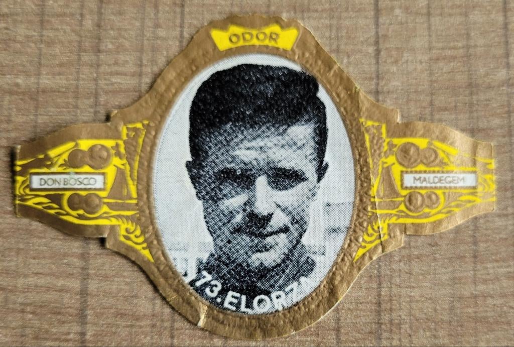 Oud prentje/ sigarenbandje: wielrenner Sebastian Elorza, Verzamelen, Ophalen of Verzenden, Gebruikt, Poster, Plaatje of Sticker
