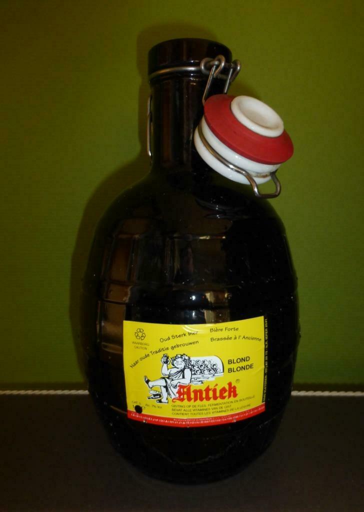 lege grote fles 2 liter antiek blond bier, Ophalen of Verzenden, Gebruikt, Flesje(s)