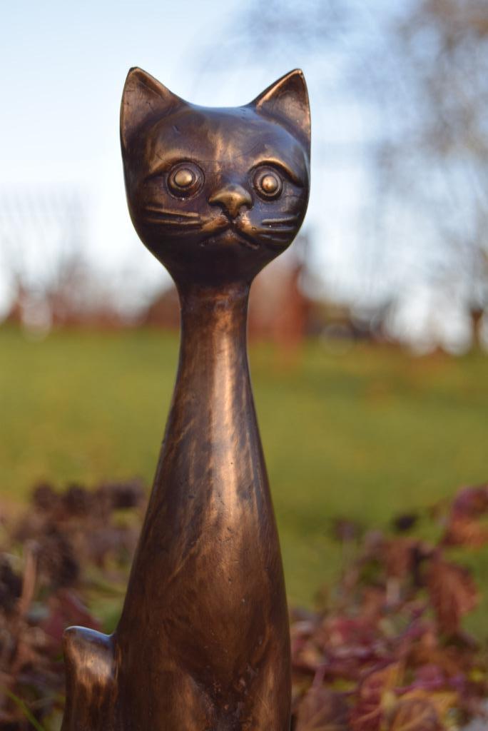 Bronzen beeld (de kat met lange nek), Ophalen of Verzenden, Brons