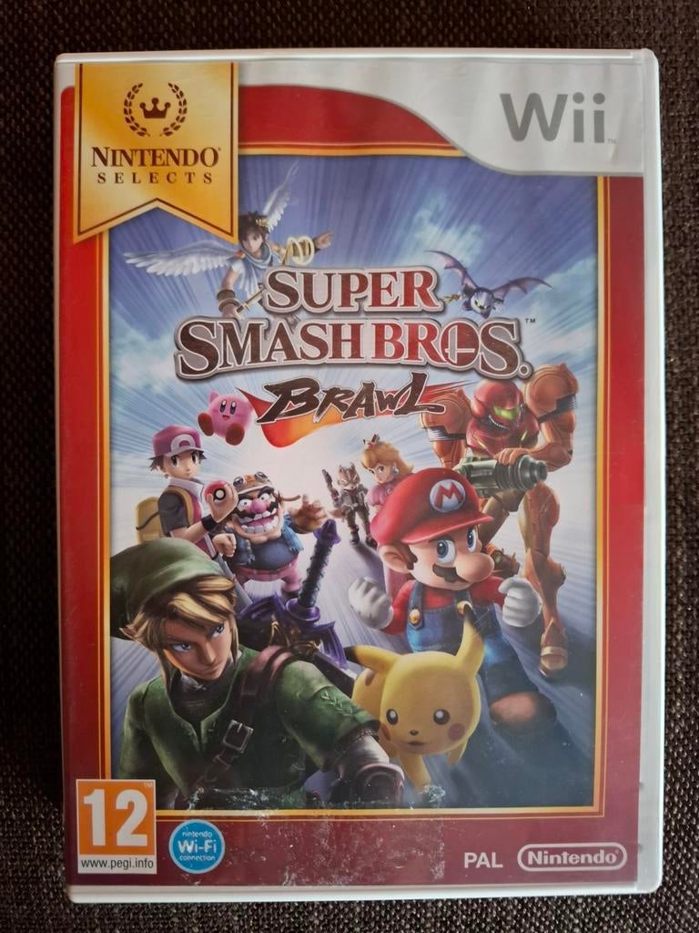 Wii Super Mario Smash bros brawl (compleet), Games en Spelcomputers, Ophalen of Verzenden, Zo goed als nieuw