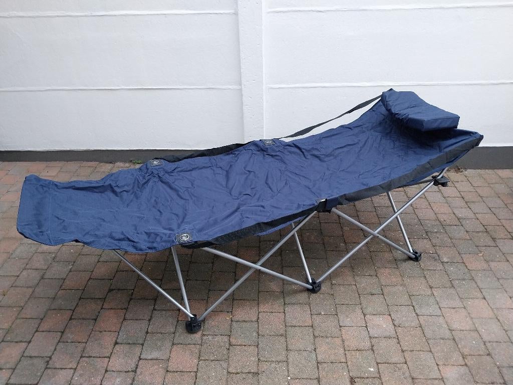 Opplooibaar ligbed, campingbed in draagtas, Enlèvement ou Envoi, Comme neuf, Pliant