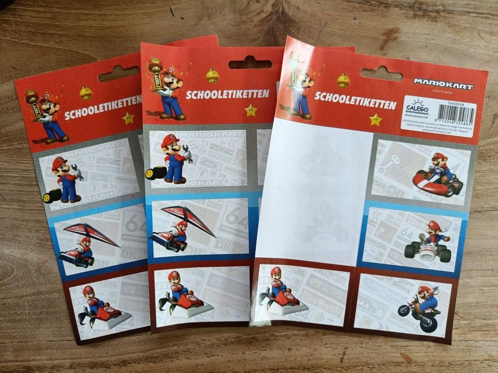 Étiquettes scolaires Super Mario, Enlèvement ou Envoi, Utilisé
