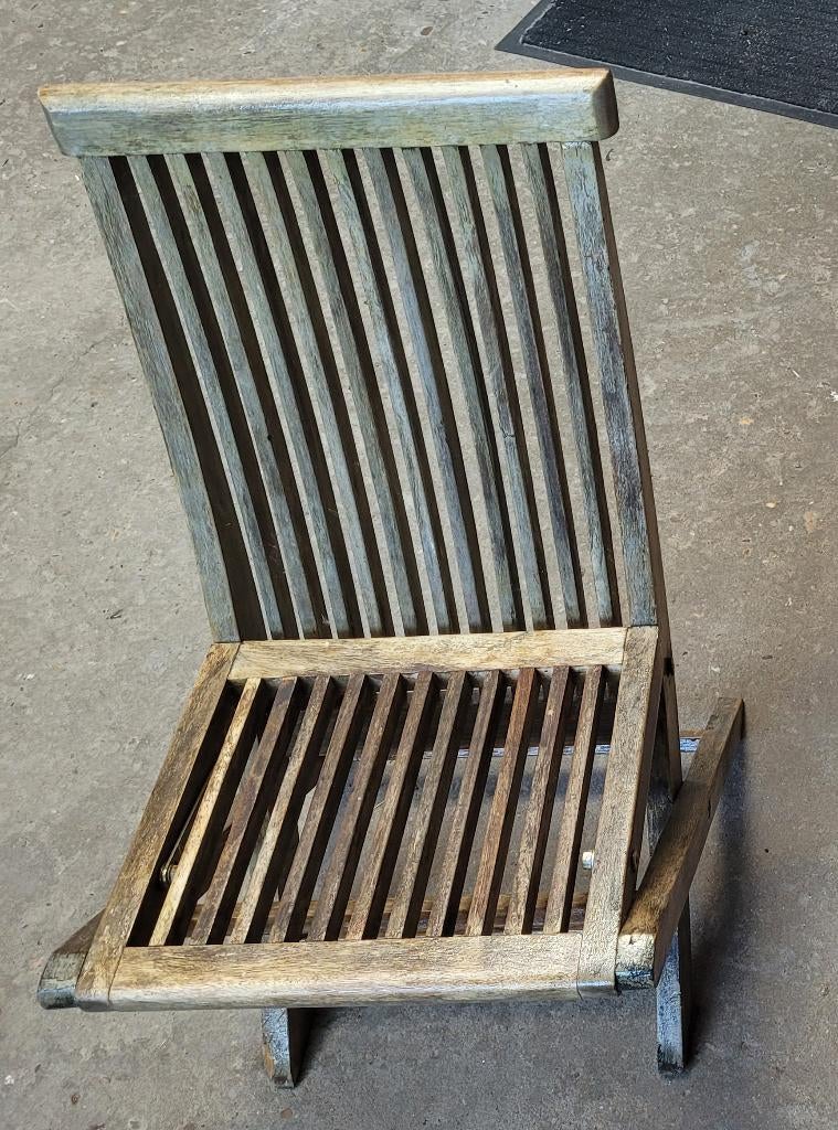 Petite chaise danoise pliable en bel état., Enlèvement, Bois, Pliant