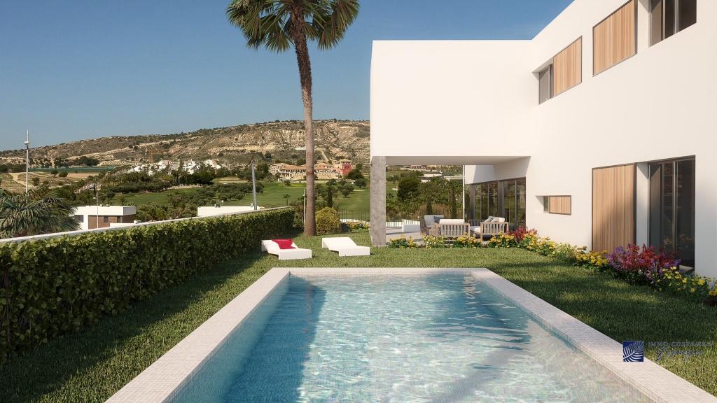 villa neuve au bord du golf a vendre en espagne, Immo, Dorp, Spanje, Algorfa, 156 m²