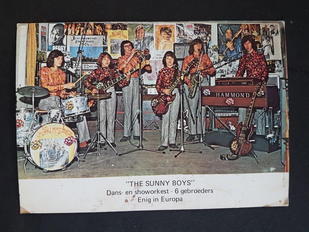 Reclamekaart The Sunny Boys Nieuwdorp Linde - Peer, Ophalen of Verzenden, 1960 tot 1980, Ongelopen, Limburg