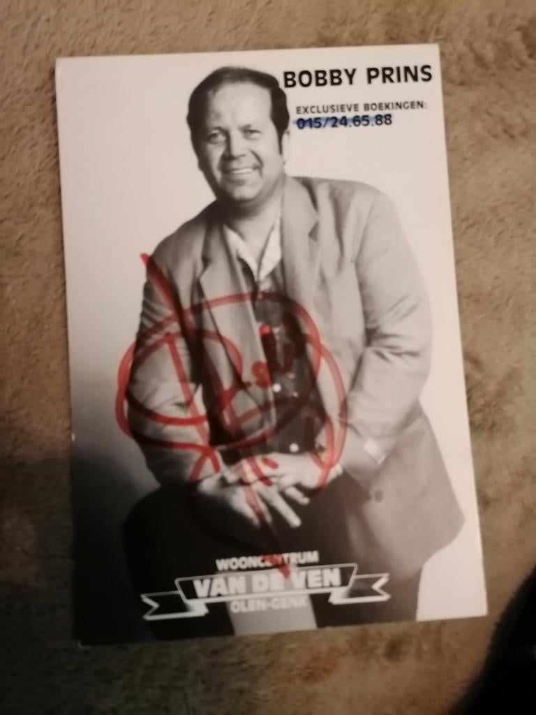 Fotokaart met handtekening Bobby Prins, Verzenden