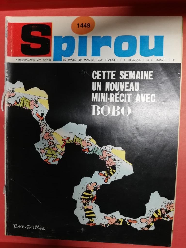Ancienne BD/hebdomadaire : Spirou 1449 ; 20-1-1966, Enlèvement ou Envoi, 1960 à 1980, Journal ou Magazine