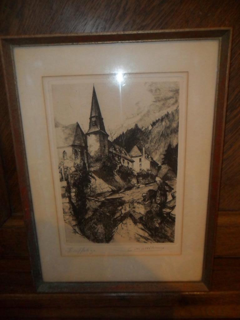 Ets van Camille Barthélemy (St Mard, Virton 1890-1961), Antiek en Kunst, Ophalen of Verzenden