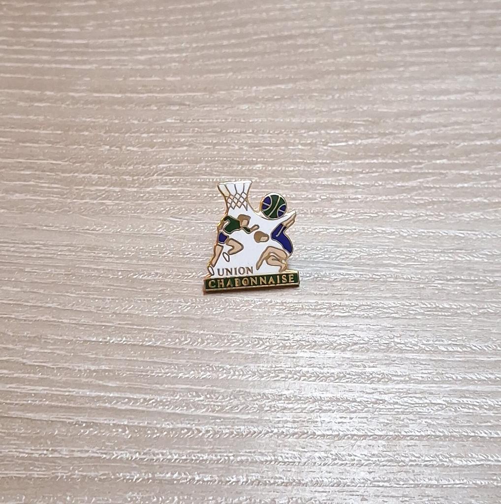 PIN - UNION CHABONNAISE - SPORT - GYMNASTIEK - BASKETBAL, Envoi, Utilisé, Sport, Insigne ou Pin's