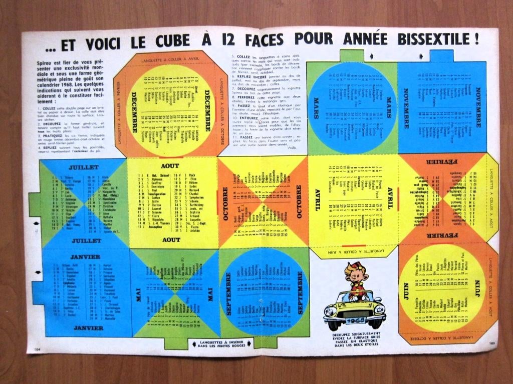 Supplément n°2 du Spirou 1548 (1967) cube année bissextile, Enlèvement ou Envoi, Une BD, Comme neuf, Collectif