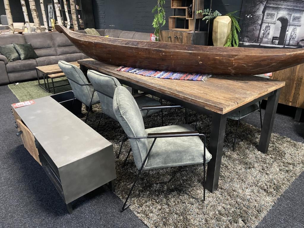 XXL STOCKVERKOOP van partij MASSIEF MANGO houten tafelbladen, Huis en Inrichting, Tafels | Eettafels, Ophalen, Eikenhout, Nieuw