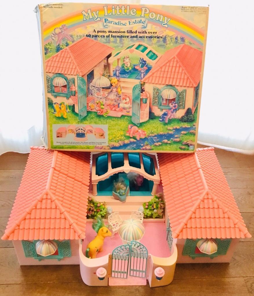 My Little Pony Paradise Estate 1986 HASBRO speelhuis + fig, Kinderen en Baby's, Ophalen of Verzenden, Gebruikt
