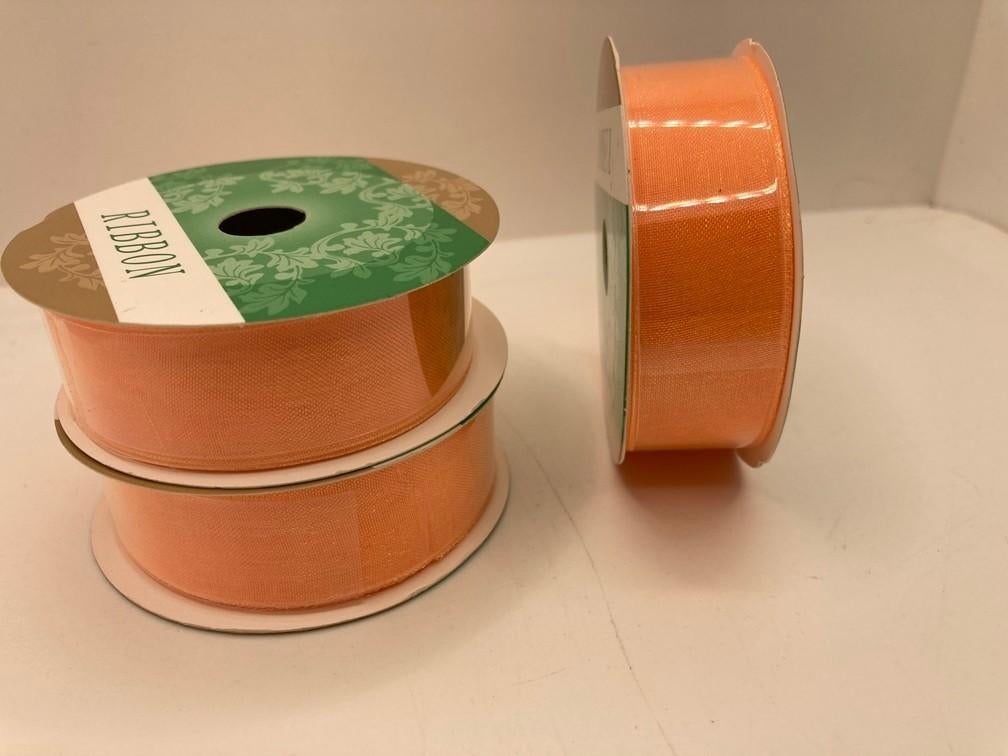 LINT PERZIK/ ORANJE 20 mm 10 MTR, Hobby en Vrije tijd, Ophalen of Verzenden, Nieuw, Lint, Band of Elastiek