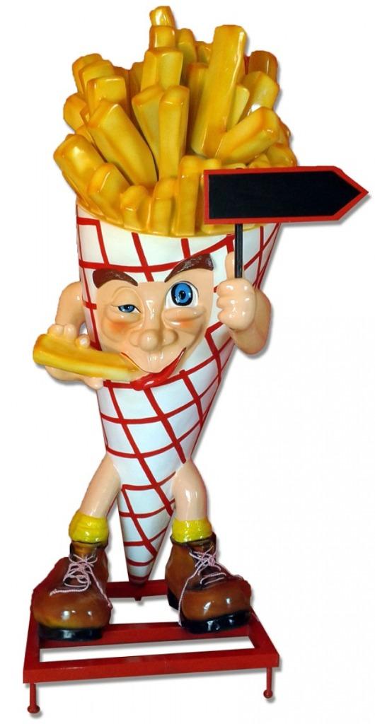 patat frietzak -churros-stoepreclame -polyester-XXL beeld, Ophalen of Verzenden, Snacks