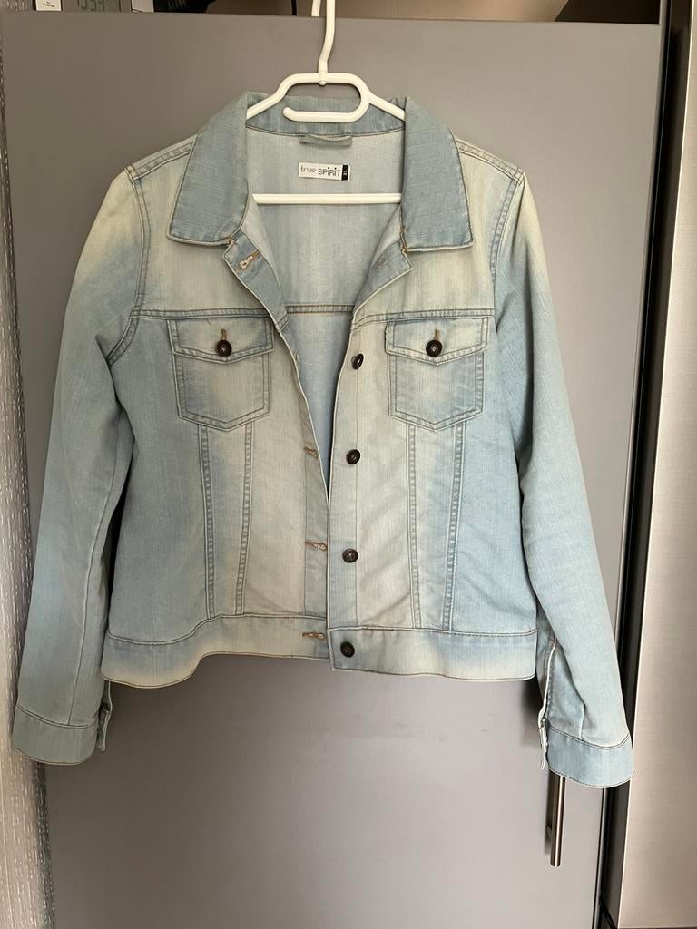 Jeans jasje XL, Ophalen of Verzenden, Zo goed als nieuw, Maat 46/48 (XL) of groter