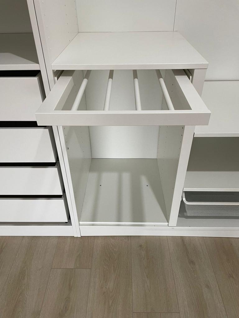 PAX KOMPLEMENT SEPARATEUR + PORTE-PANTALONS BLANC, Enlèvement, Comme neuf, 50 à 75 cm, 50 à 100 cm
