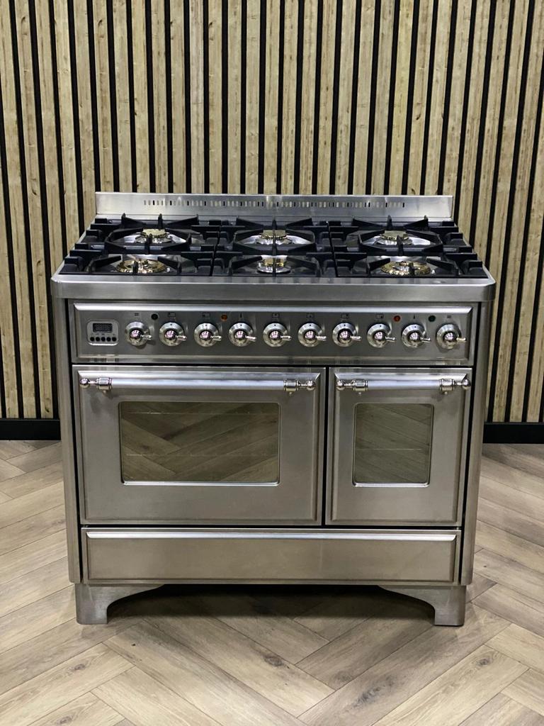 Luxe Boretti Majestic Inox Gaz 100CM + 2 Fours, Electroménager, Gaz, Gril, Comme neuf, 5 zones de cuisson ou plus