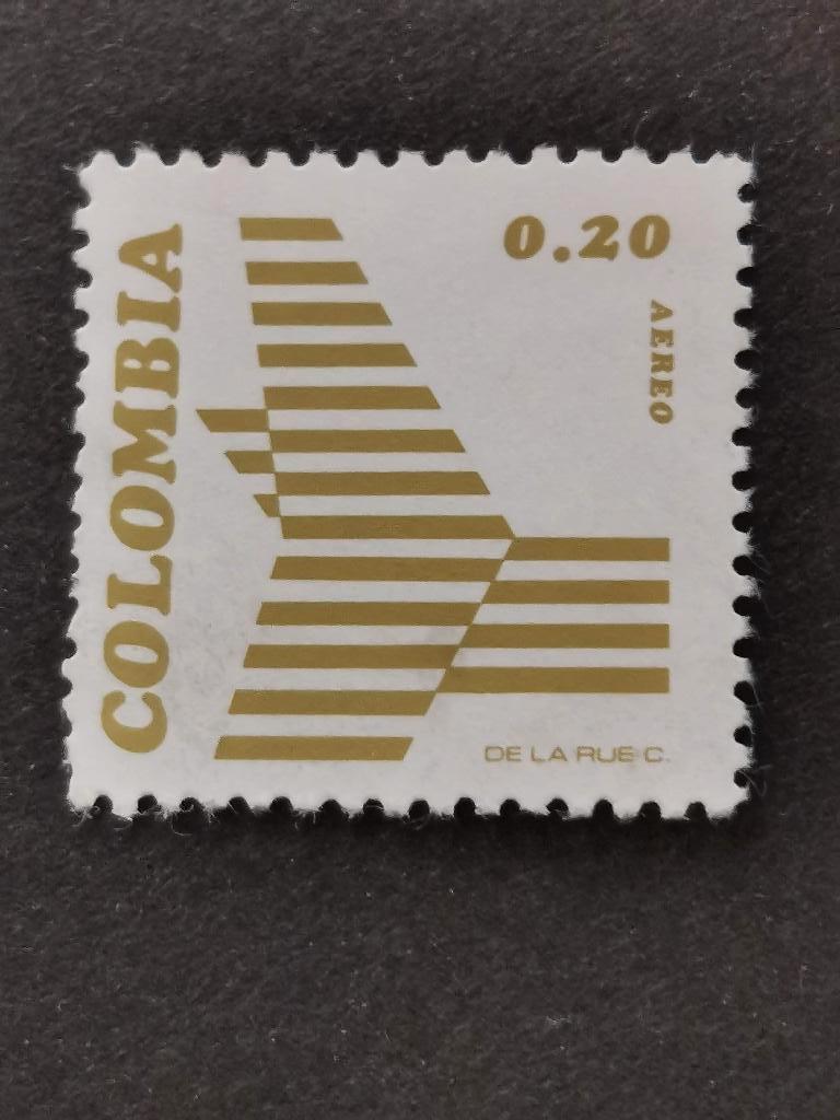 Colombia 1974 - luchtpost, vliegtuig, Ophalen of Verzenden, Gestempeld, Zuid-Amerika