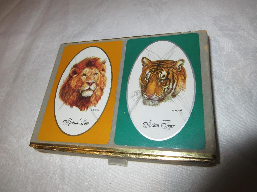 Speelkaarten Congress Playing Cards African Lion Asian Tiger, Ophalen, Speelkaart(en)