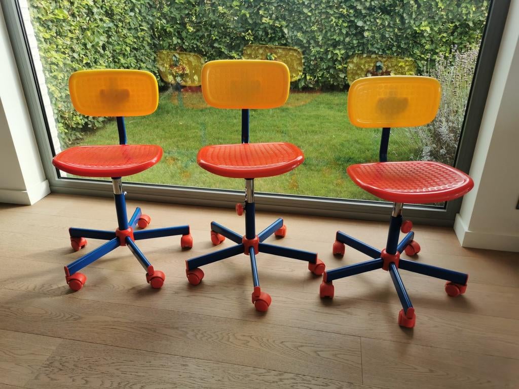 Vintage IKEA kinderstoel bureaustoel Memphis stijl, Ophalen, Gebruikt, Bureaustoel
