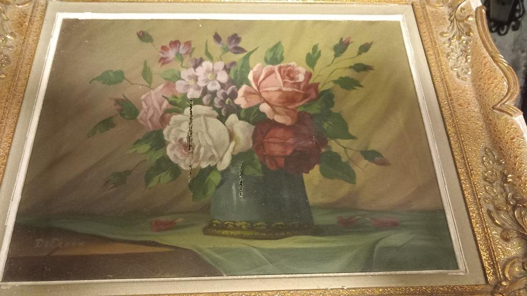 Olieverf op doek gesigneerd Decroux, Antiek en Kunst, Kunst | Schilderijen | Klassiek, Ophalen of Verzenden