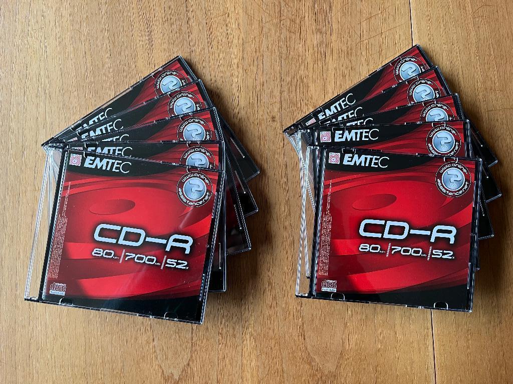10x CD-R 80 min / 700 MB / 52x, Ophalen of Verzenden, Nieuw, Cd, Emtec