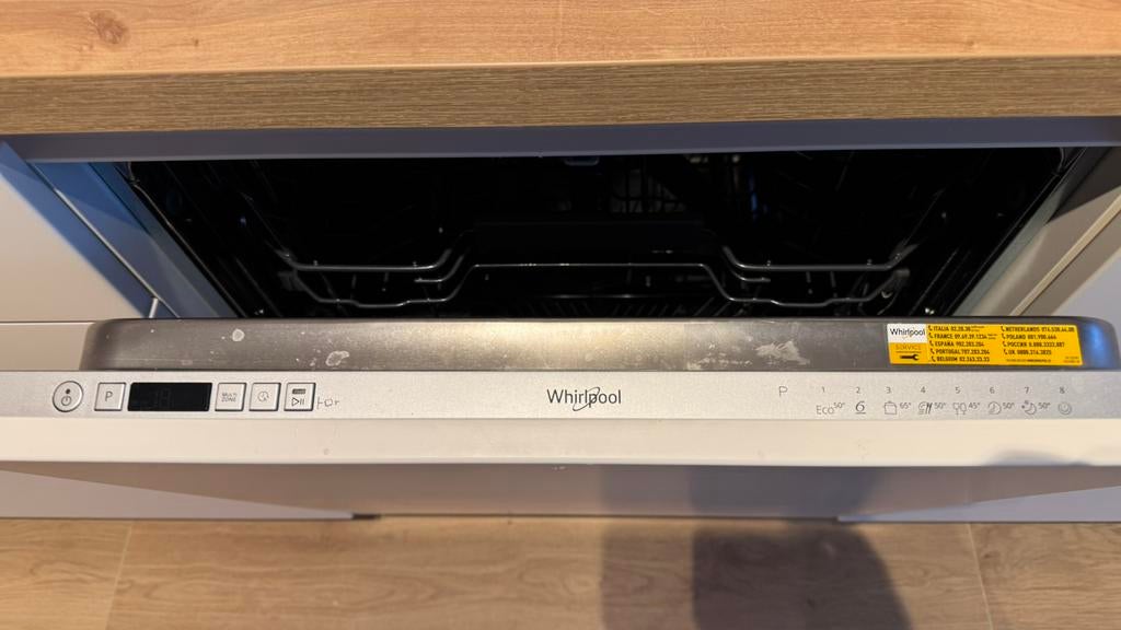 Whirlpool inbouw vaatwasmachine DWL-DEA701-B, Elektronische apparatuur, Vaatwasmachines, Zo goed als nieuw, Inbouw, 85 tot 90 cm