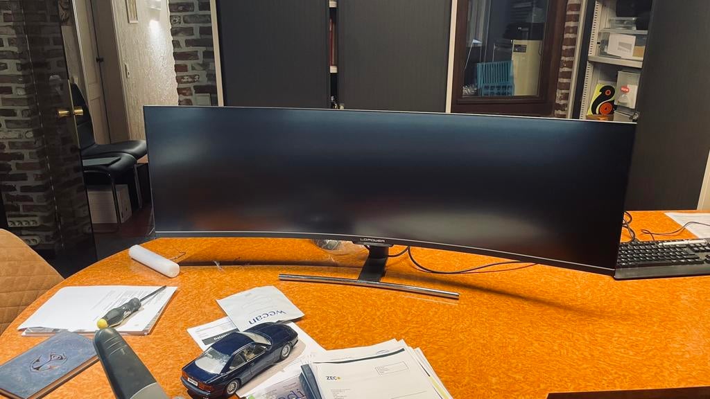 LG widescreen monitor 49”, Gaming, Comme neuf, Ultra HD (4K), Enlèvement