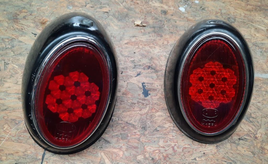 VW kever Original taillights in O-lack 1955 - 61, Auto-onderdelen, Ophalen of Verzenden, Gebruikt, Volkswagen