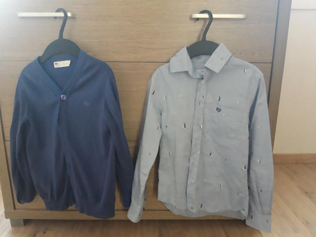 Blue bay gilet + hemd blauw maat 128, Kinderen en Baby's, Ophalen of Verzenden, Zo goed als nieuw