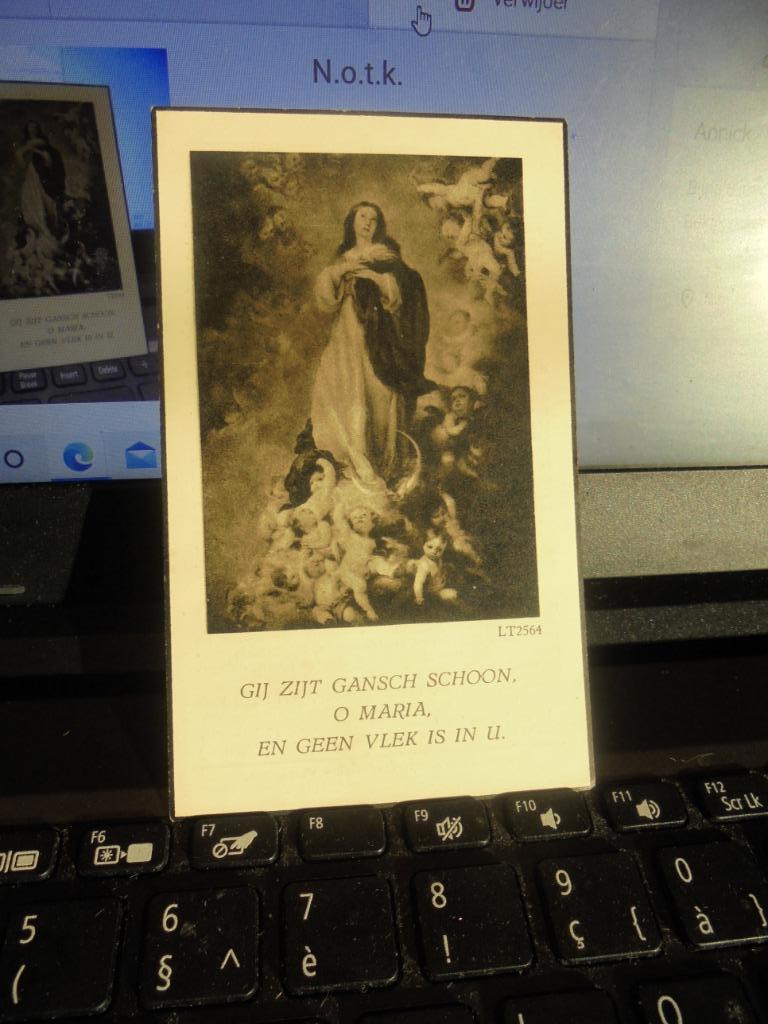 dp Marie-Thérèse-Léonie-Francoise-Ghislaine de Man, Enlèvement ou Envoi, Image pieuse