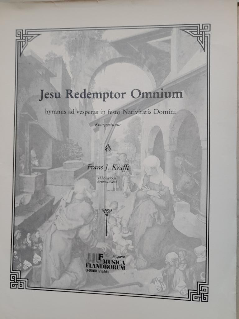 "Jesu Redemptor Omnium"        Frans J.Krafft, Muziek en Instrumenten, Bladmuziek, Koor, Overige genres, Ophalen of Verzenden