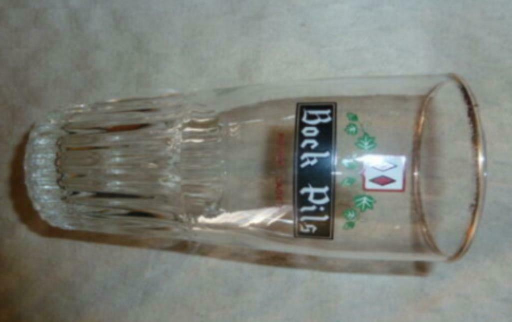 #M bier glas BOCK PILS Prima Lager Brij. Palm - Steenhuffel, Verzamelen, Glas en Drinkglazen, Gebruikt, Bierglas, Ophalen of Verzenden