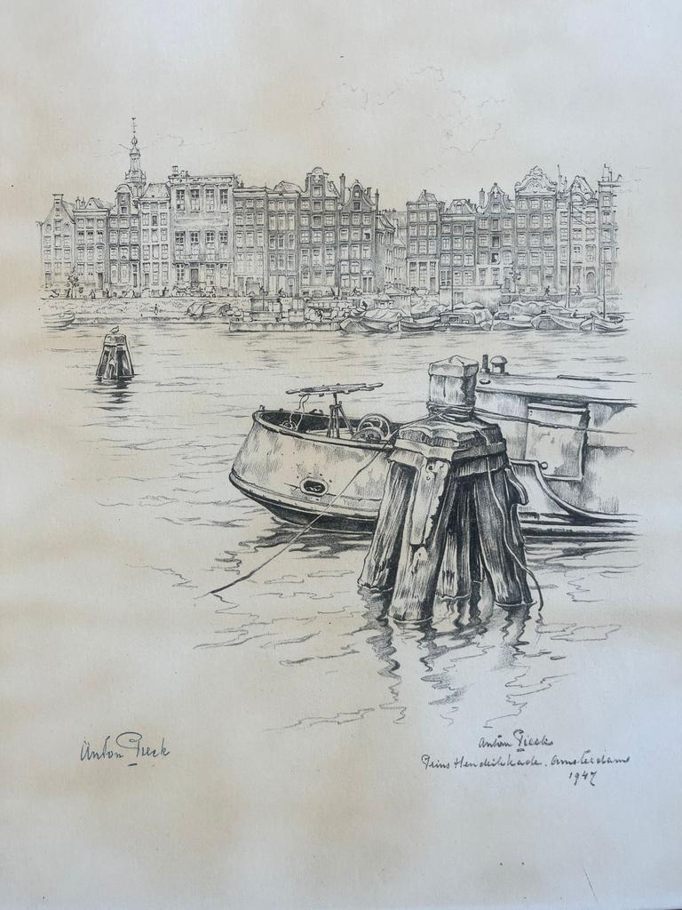 Prent Anton Pieck Gesigneerd!, Ophalen of Verzenden