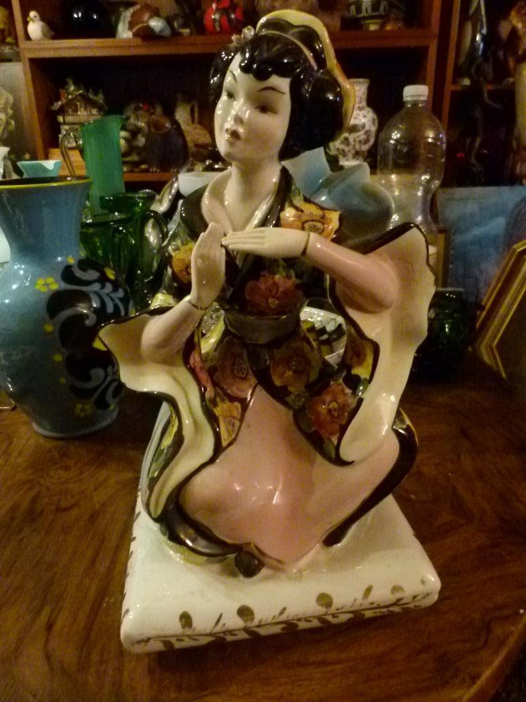 vintage kitsch mid-century Italy Chinees figuur geisha, Ophalen, Huis en Inrichting