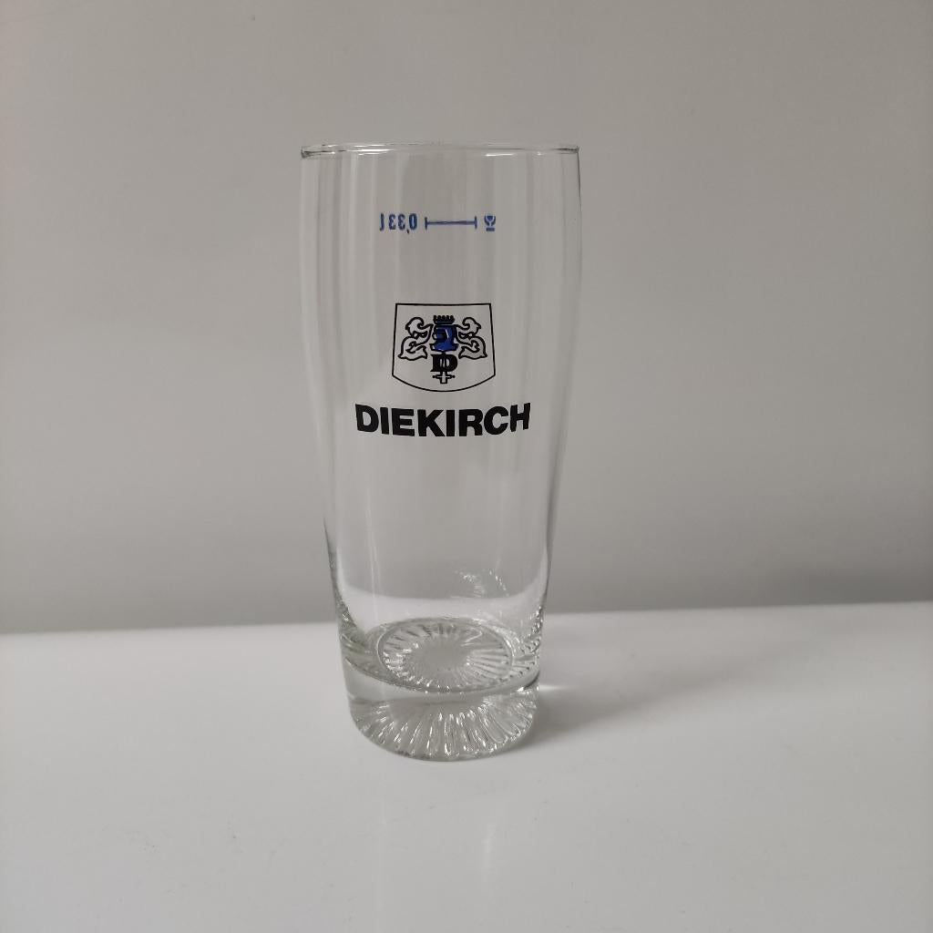 Verre bière Diekirch jauge bleu, Enlèvement ou Envoi
