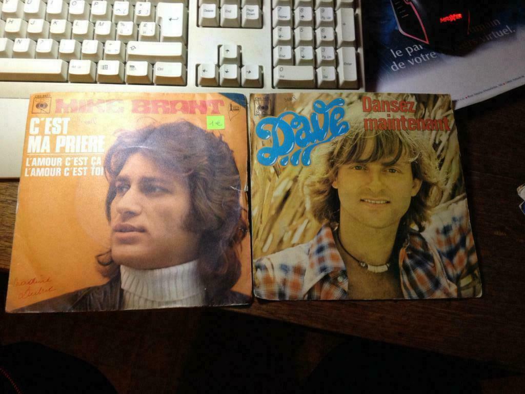 45 tours Mike Brant, Dave, Dalida et Sheila, Enlèvement ou Envoi