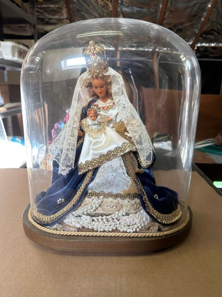 Religieuze decoratiestuk - Mariabeeld met kindje Jezus, Enlèvement