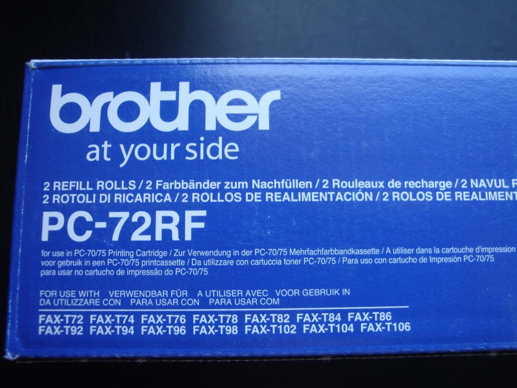 BROTHER - rouleaux de recharge - PC72-RF, Informatique & Logiciels, Enlèvement ou Envoi, Neuf, Ruban d'imprimante, Brother