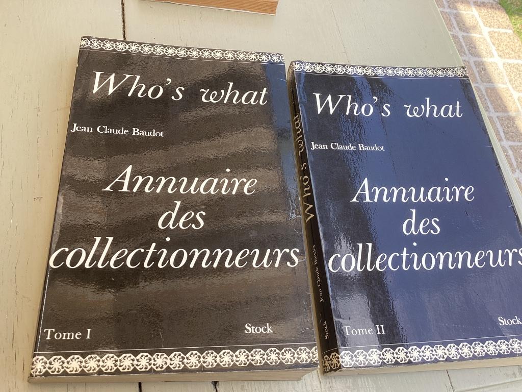 WHO’S WHAT. Annuaire de collectioneurs.  Tome 1 en 2, Ophalen of Verzenden, Gelezen, Overige onderwerpen