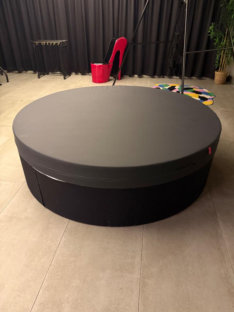 Rond bed, Autres dimensions, Beige, Comme neuf, Enlèvement