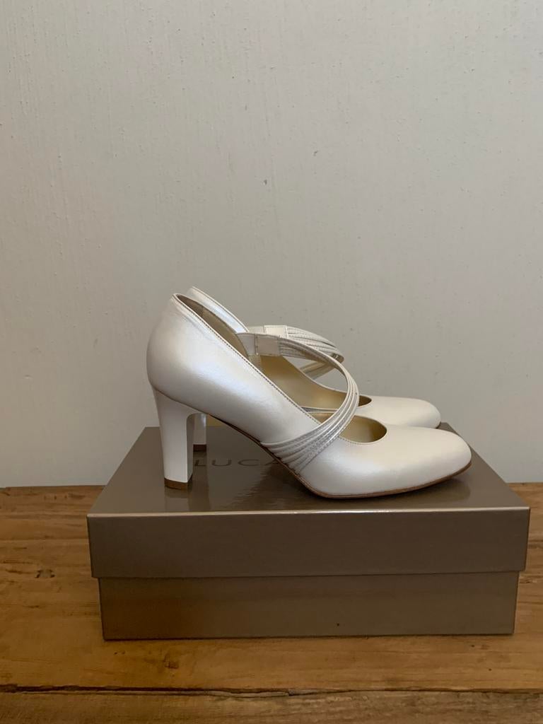 Trouwschoenen maat 37,5 nieuw, Ophalen, Wit, Luca renzi, Schoenen