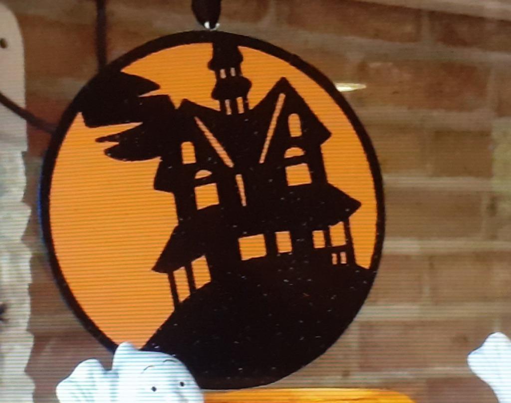 HALLOWEEN DISQUE DECORATIF EN BOIS A SUSPENDRE, Maison & Meubles, Enlèvement ou Envoi, Neuf